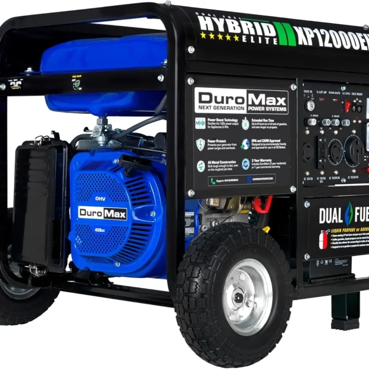 DuroMax XP12000EH 12,000 Watt Dual Fuel Portable Generators.
