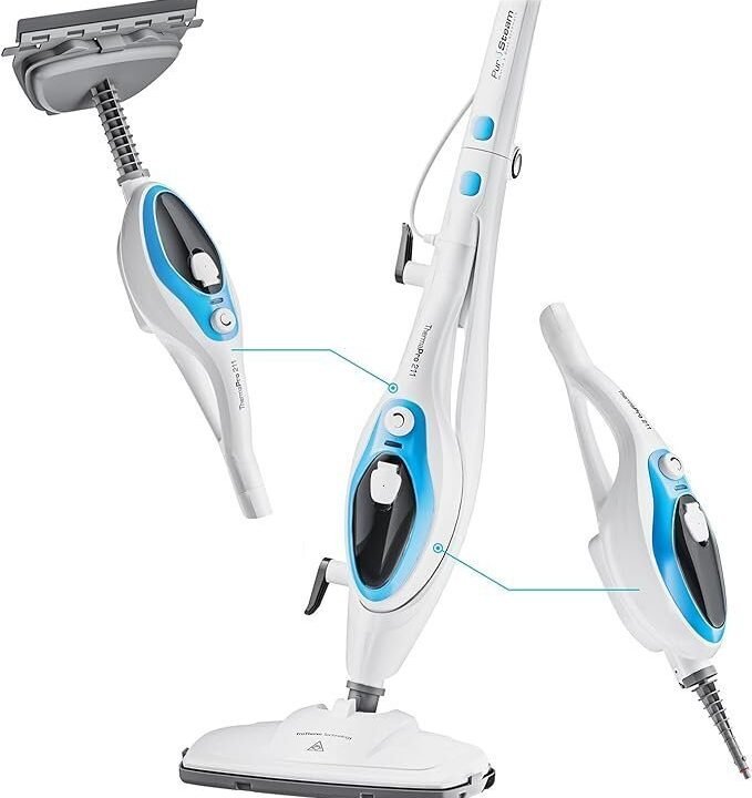PurSteam 10-in-1 Steam Mop, Floor Steamer with Detachable Handheld Steam Cleaner for Tile, Hardwood Floors