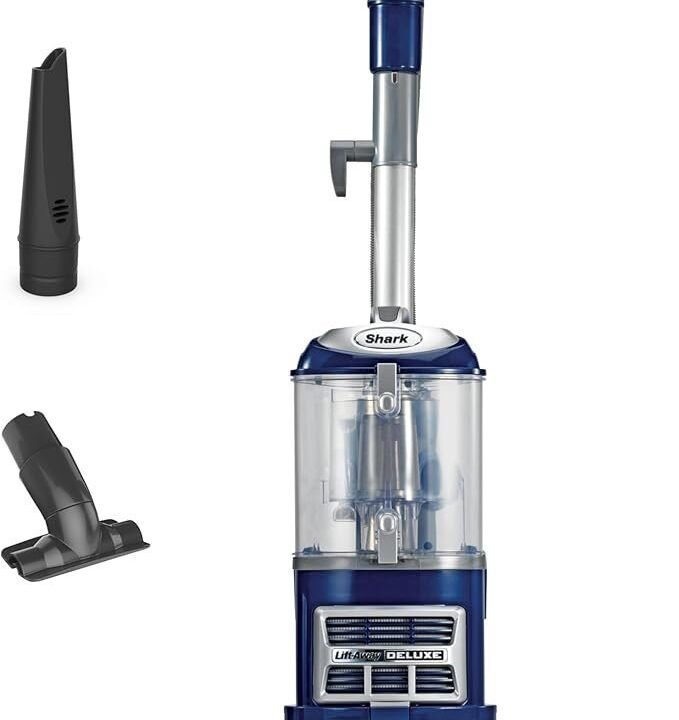 Shark Upright Vacuum, Navigator Lift-Away Deluxe with Large Dust Cup Capacity, HEPA Filter, Swivel Steering, Upholstery Tool & Crevice Tool, Blue, NV360