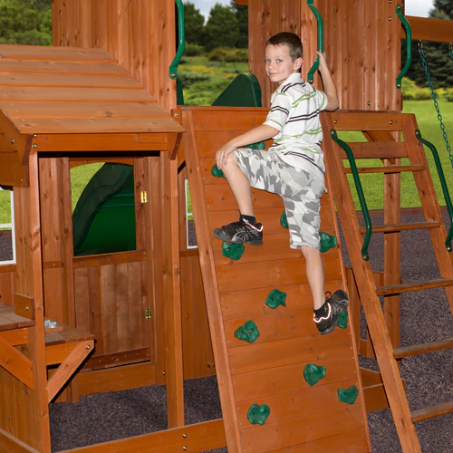 Backyard Discovery Shenandoah Cedar Wood Swing Set Slide - Image 2