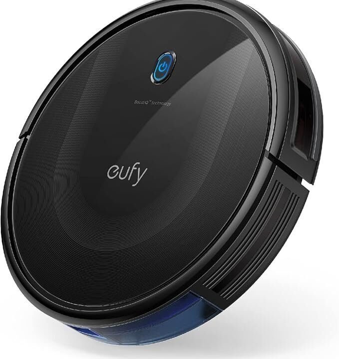 eufy Robot Vacuum 11S MAX, Super Thin, Powerful Suction, Quiet, Self-Charging Robotic Vacuum Cleaner, Cleans Hard Floors to Medium-Pile Carpets, Black