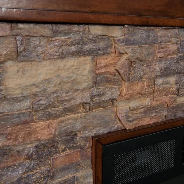 Unbranded Null Ithaca 60 In. W Simulated Stone Electrics Fireplaces - Image 3