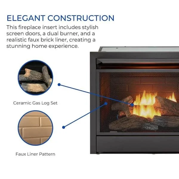 Duluth Forge Dual Fuel Ventless Gas Fireplaces Inserts - Image 3