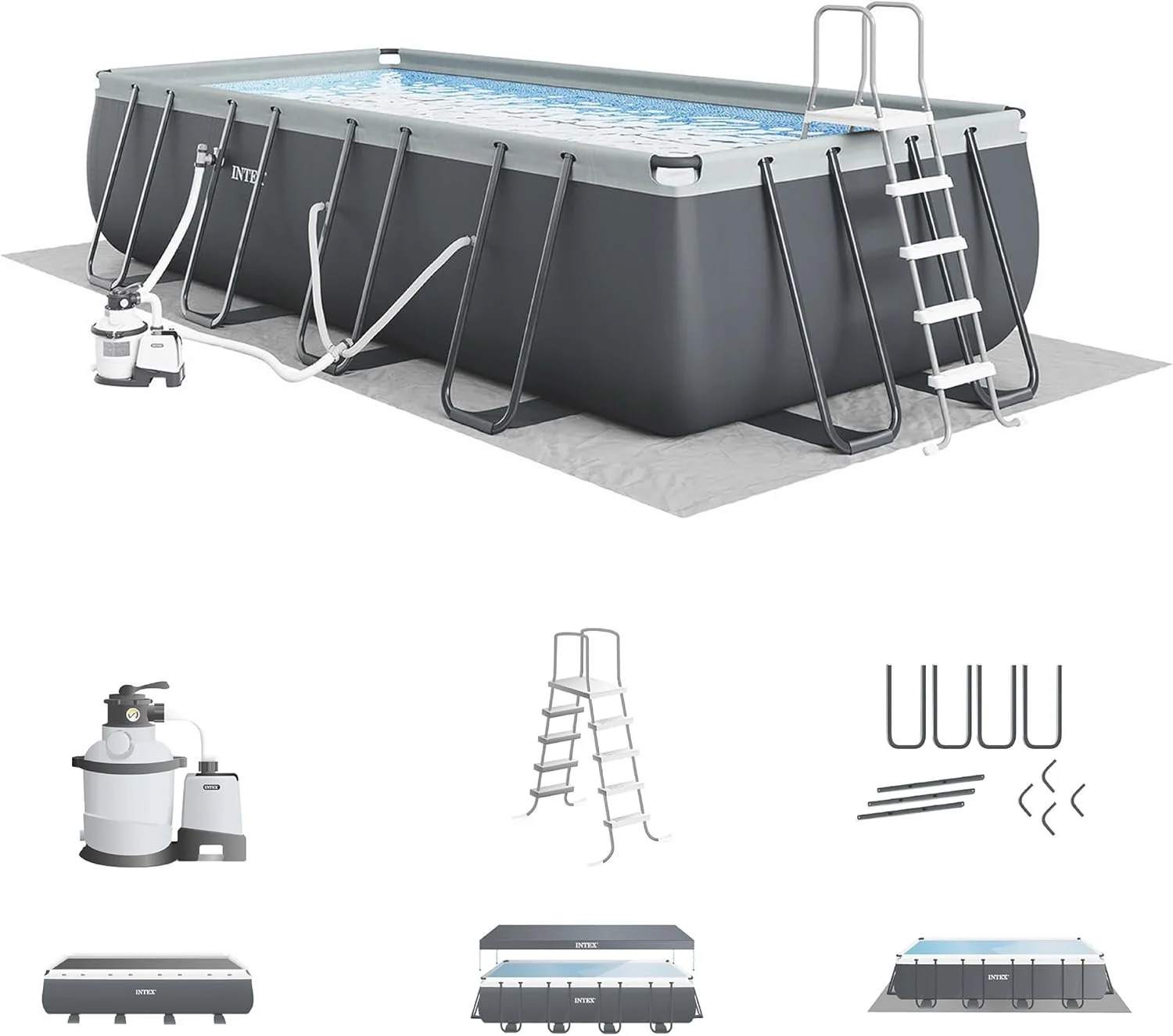 Intex Ultra XTR Rectangular Swimming Pool Set with Pumps - Image 4