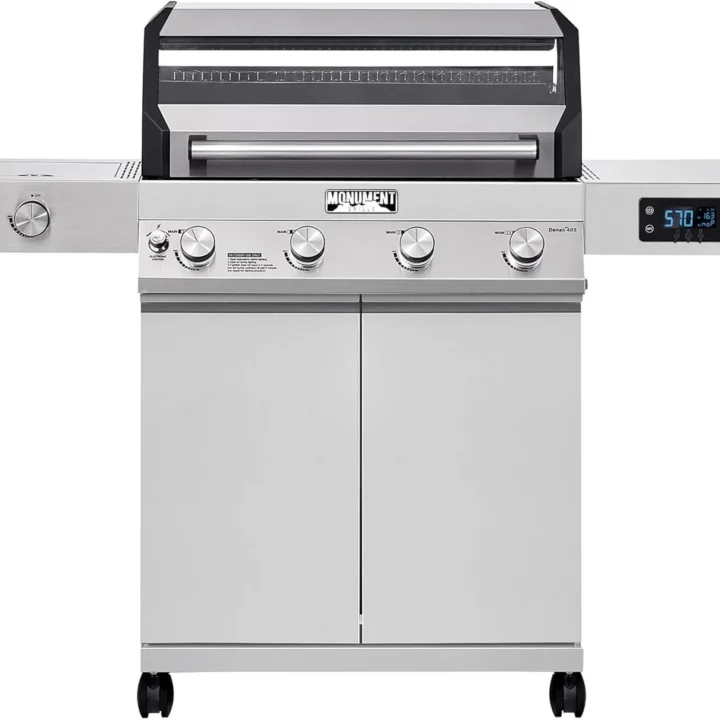 Monument Grills Eminence 405 |Tech Stainless Propane Gas Grills Eminence 405 & Cast Iron Cooking Plate